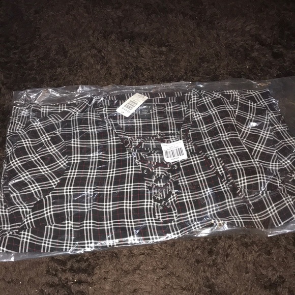 NWT plaid plus size tunic - Picture 5 of 8